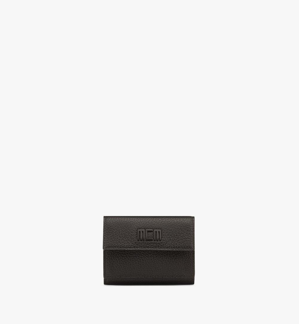 MCM Tech Trifold Wallet in Embossed Spanish Leather 1